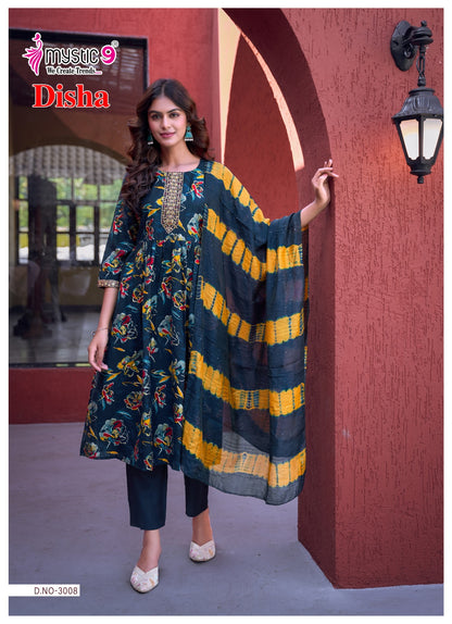Disha Vol 3 Mystic 9 Vertican Readymade Anarkali Suits Supplier India