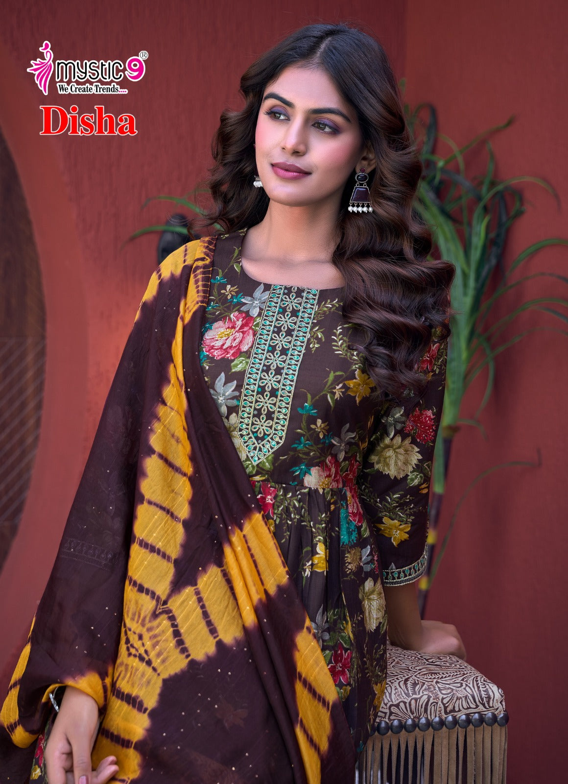 Disha Vol 3 Mystic 9 Vertican Readymade Anarkali Suits Supplier India