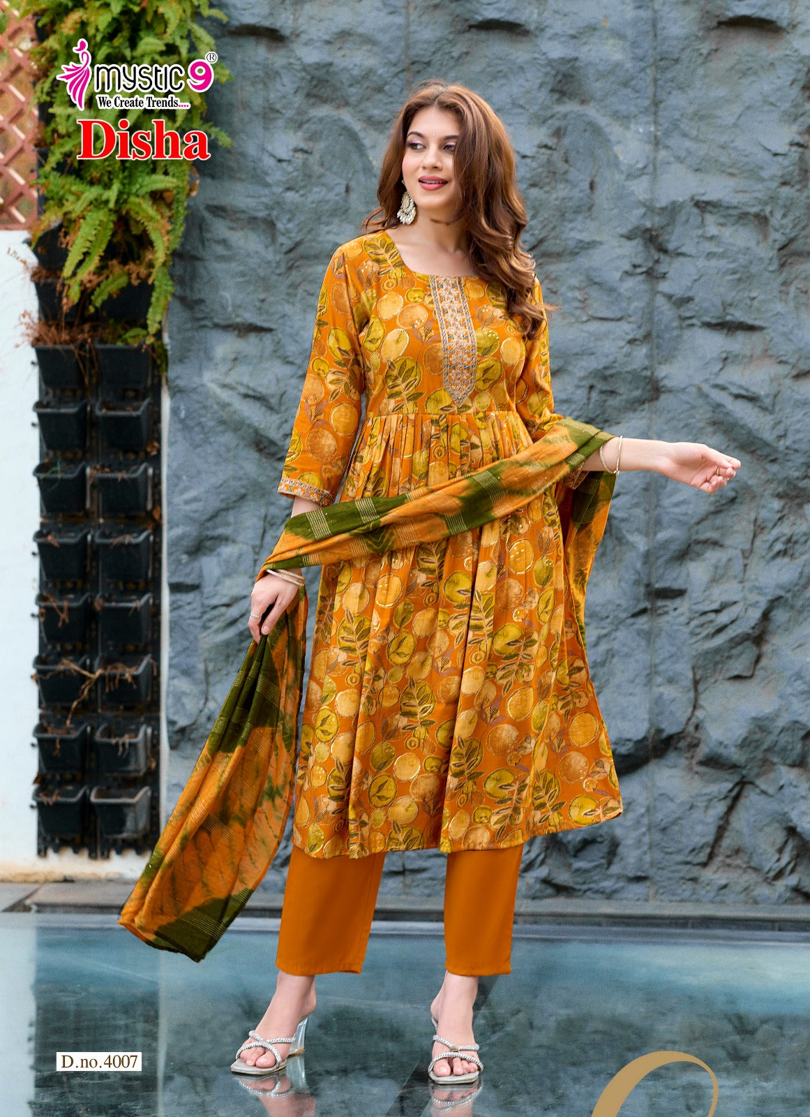Disha Vol 4 Mystic 9 Vertican Readymade Anarkali Suits Manufacturer Gujarat