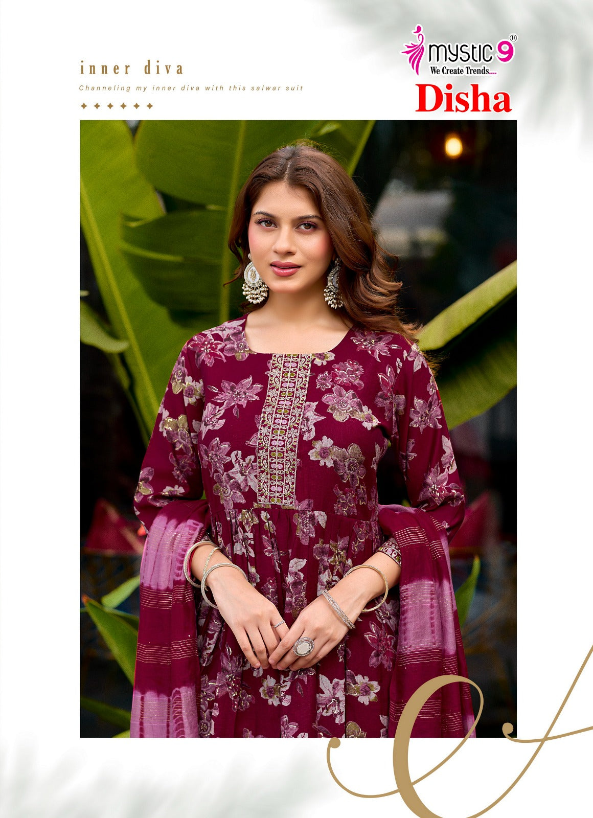 Disha Vol 4 Mystic 9 Vertican Readymade Anarkali Suits Manufacturer Gujarat