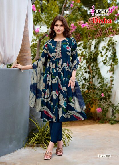 Disha Vol 4 Mystic 9 Vertican Readymade Anarkali Suits Manufacturer Gujarat
