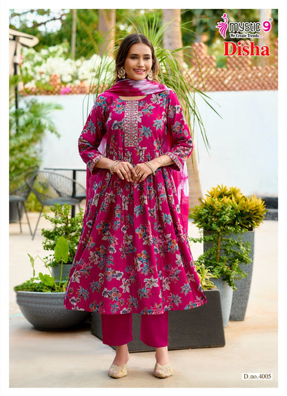 Disha Vol 4 Mystic 9 Vertican Readymade Anarkali Suits Manufacturer Gujarat