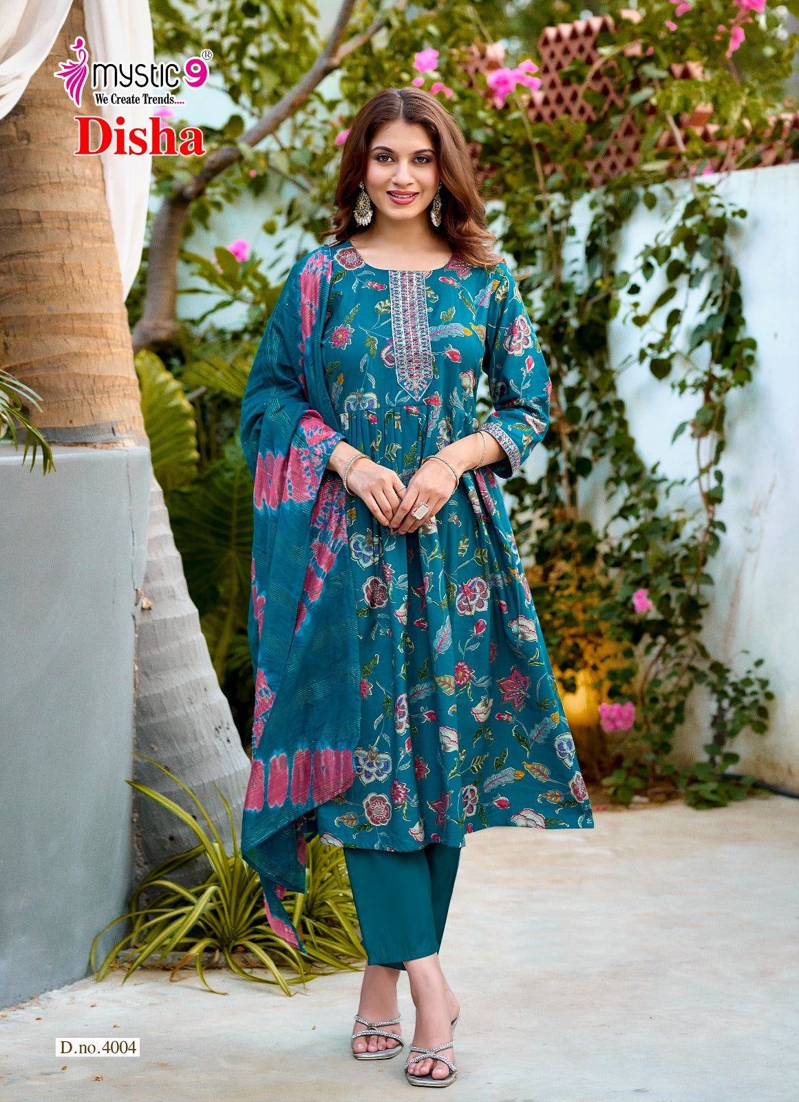 Disha Vol 4 Mystic 9 Vertican Readymade Anarkali Suits Manufacturer Gujarat