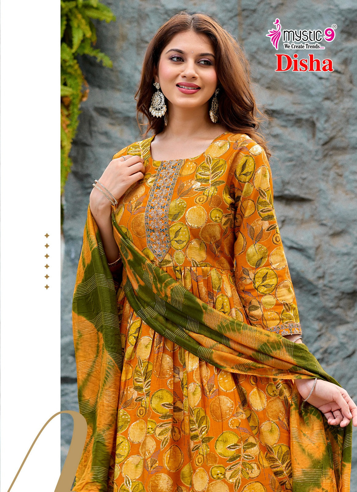 Disha Vol 4 Mystic 9 Vertican Readymade Anarkali Suits Manufacturer Gujarat