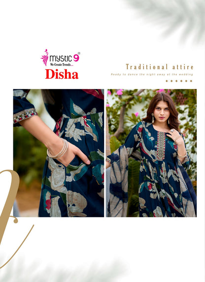 Disha Vol 4 Mystic 9 Vertican Readymade Anarkali Suits Manufacturer Gujarat
