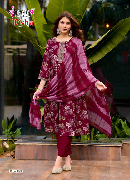 Disha Vol 4 Mystic 9 Vertican Readymade Anarkali Suits Manufacturer Gujarat