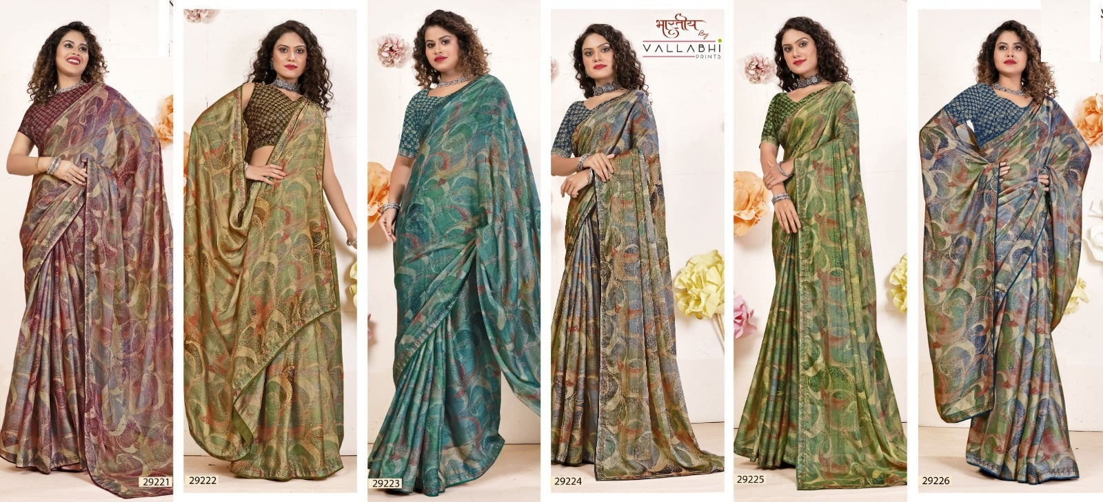 Dishani 4 Vallabhi Prints Georgette Sarees Wholesale