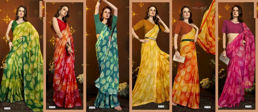 Dishani Vol 8 Vallabhi Prints Georgette Sarees Wholesale
