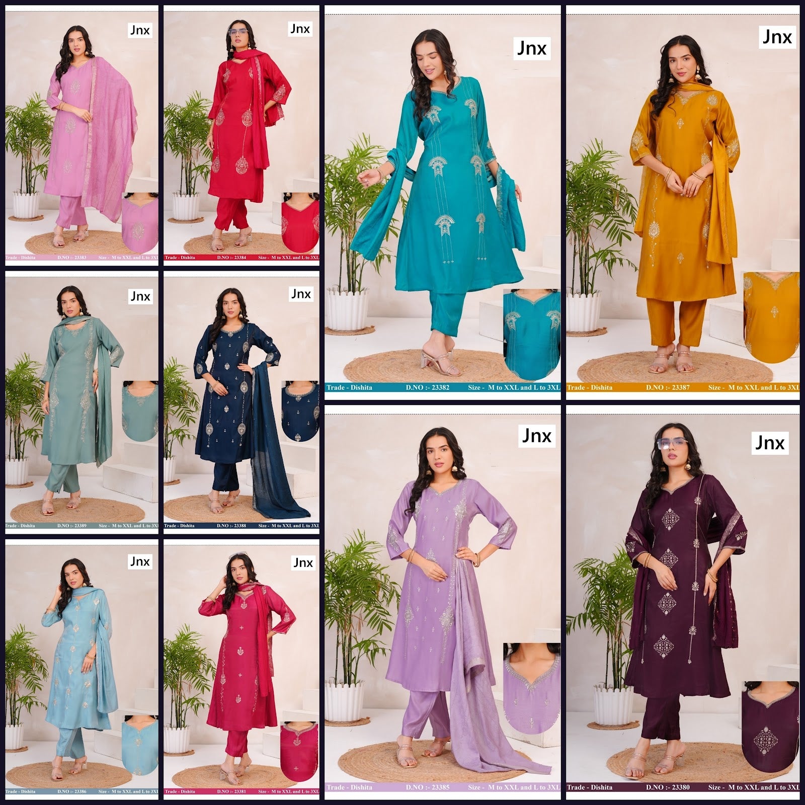 Dishita Jnx Readymade Pant Style Suits Manufacturer India