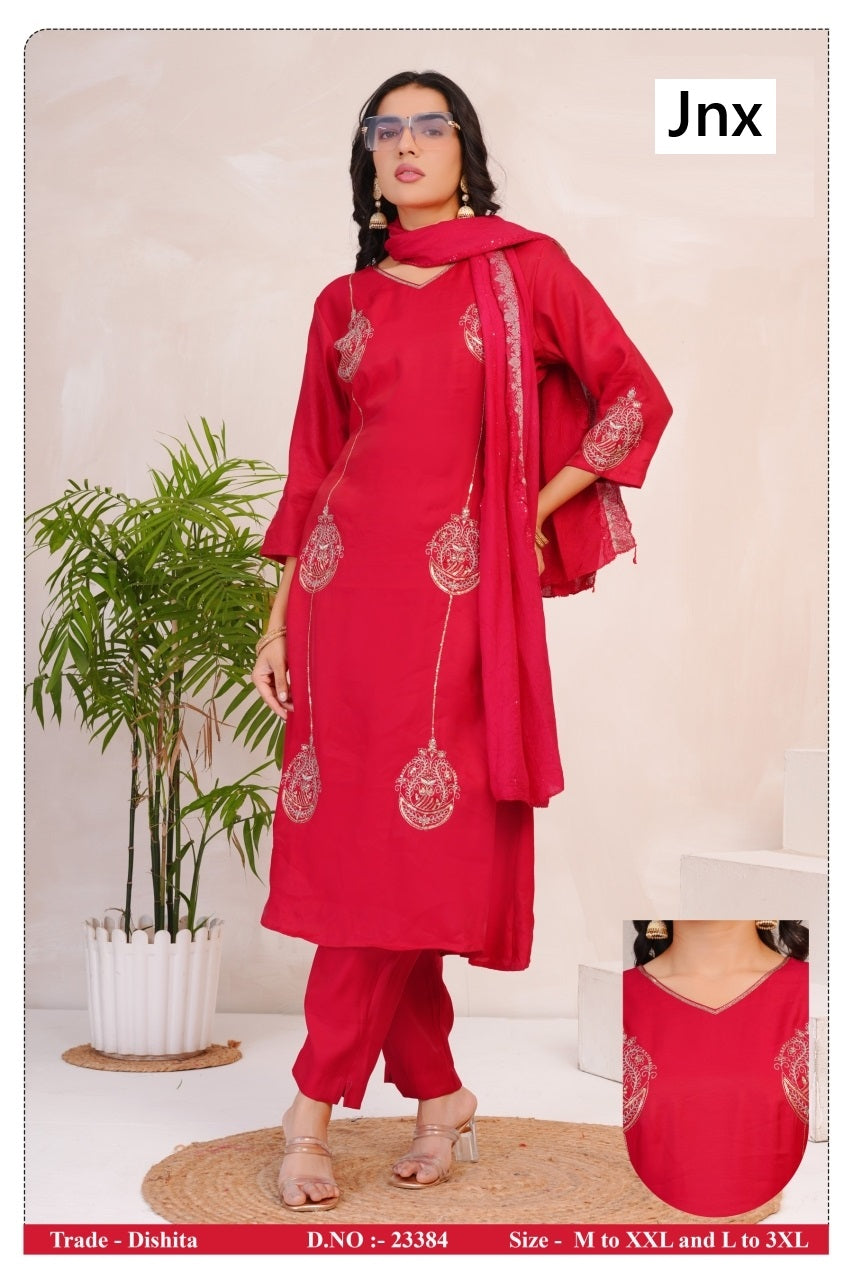 Dishita Jnx Readymade Pant Style Suits Manufacturer India