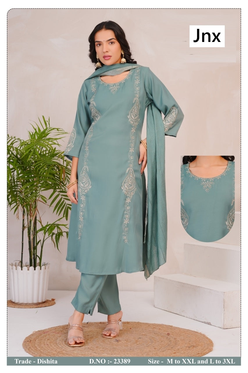 Dishita Jnx Readymade Pant Style Suits Manufacturer India