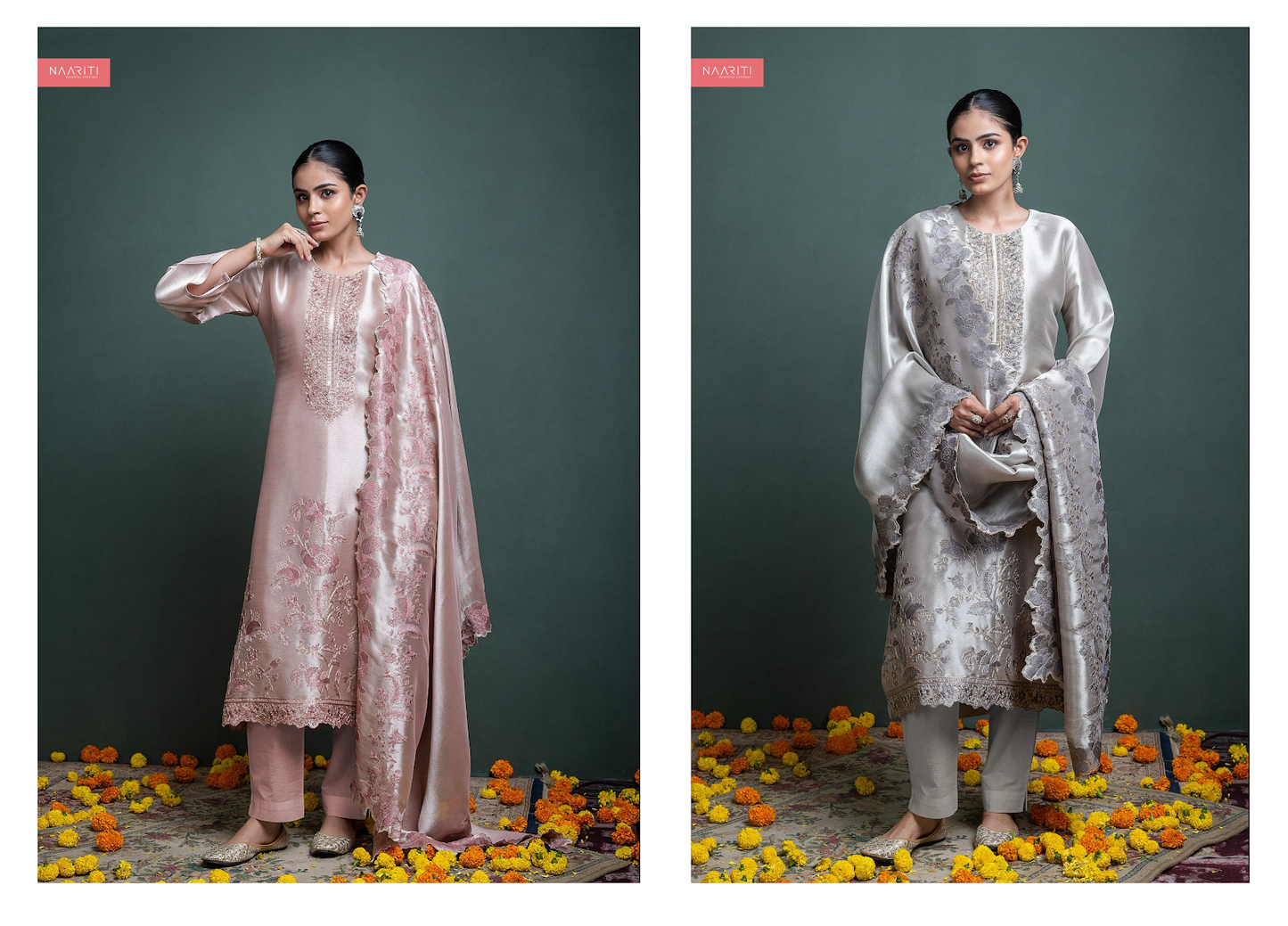 Dismeet Naariti Silk Pant Style Suits Wholesale