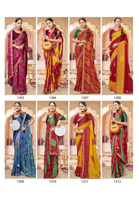 Disney Vallabhi Lite Georgette Sarees Exporter Gujarat
