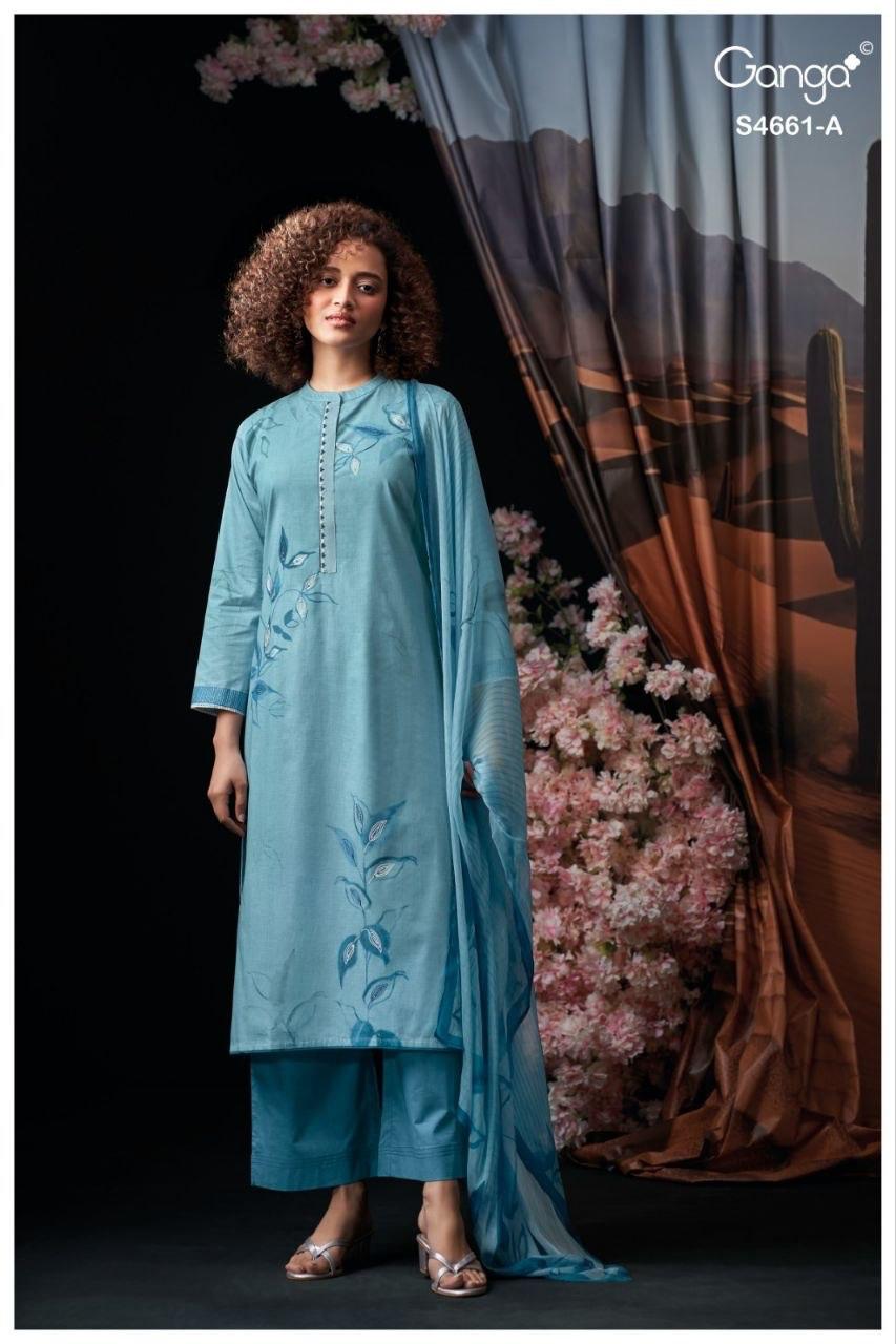 Ditiya 4661 Ganga Cotton Pant Style Suits Wholesale Price