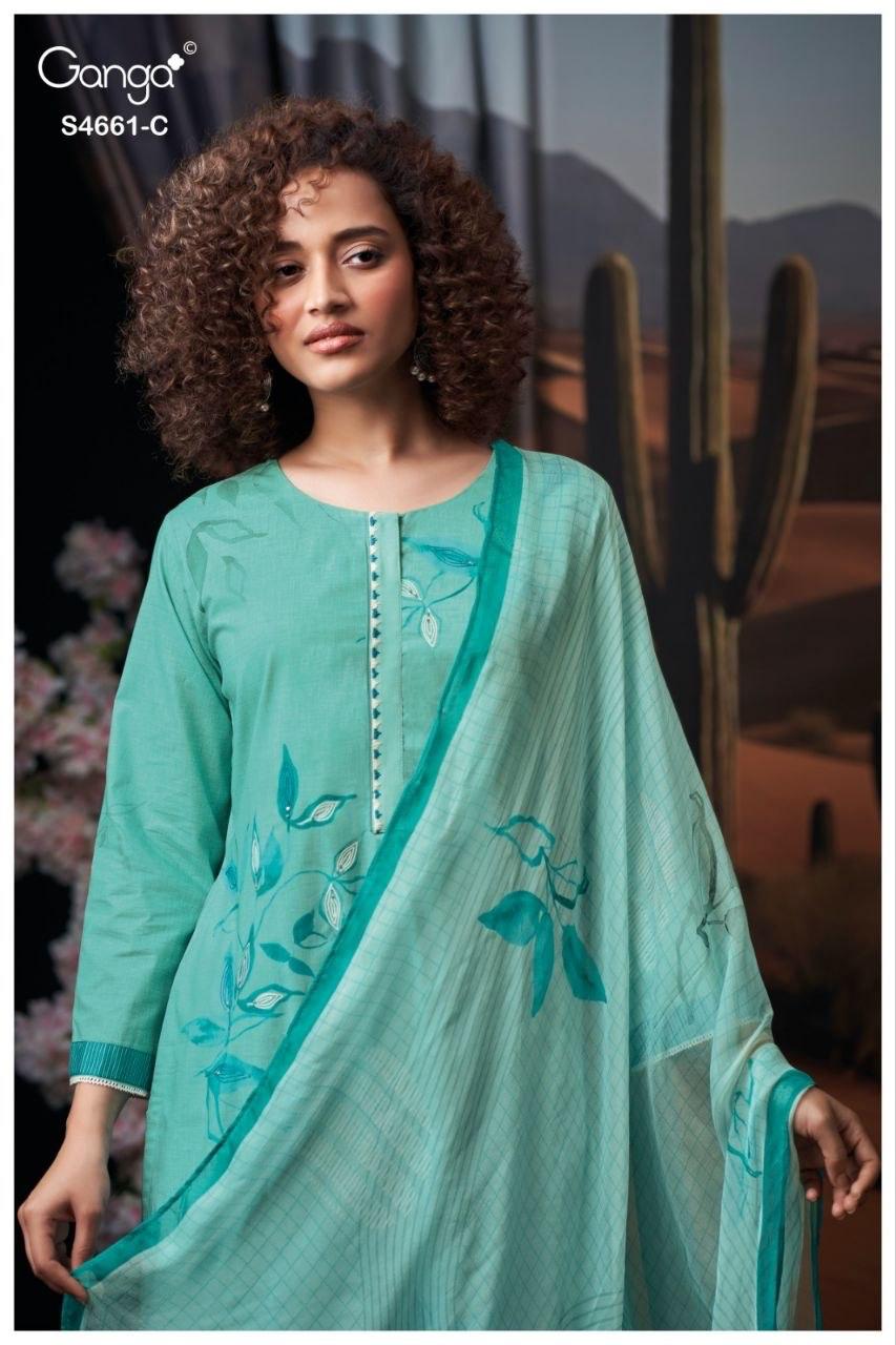 Ditiya 4661 Ganga Cotton Pant Style Suits Wholesale Price