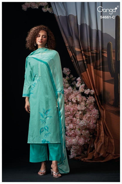 Ditiya 4661 Ganga Cotton Pant Style Suits Wholesale Price