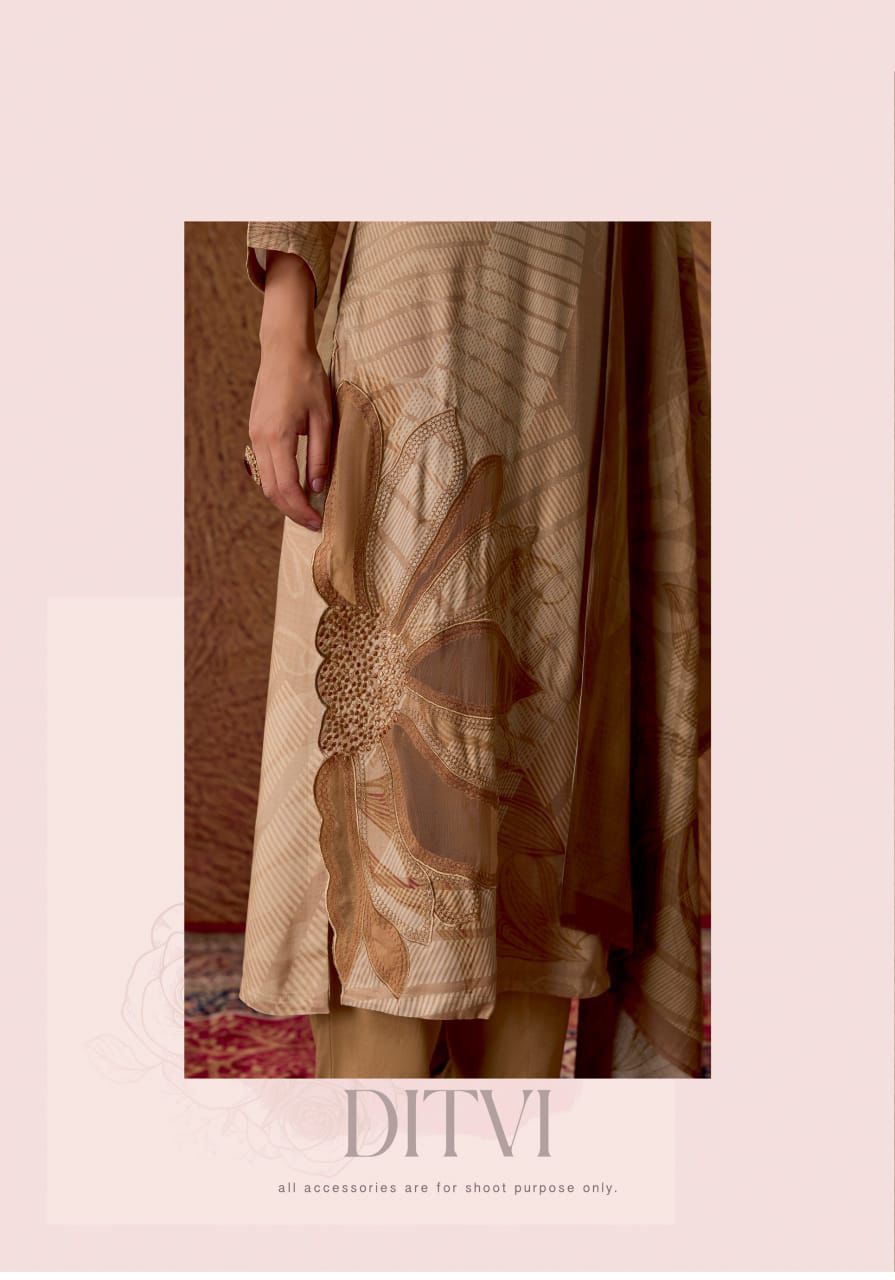 Ditvi Sahiba Staple Twill Pashmina Suits Wholesale Price