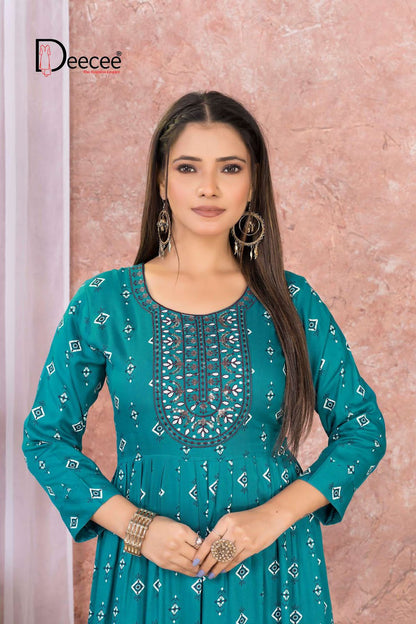 Dityaa Deecee Rayon Anarkali Kurtis Supplier