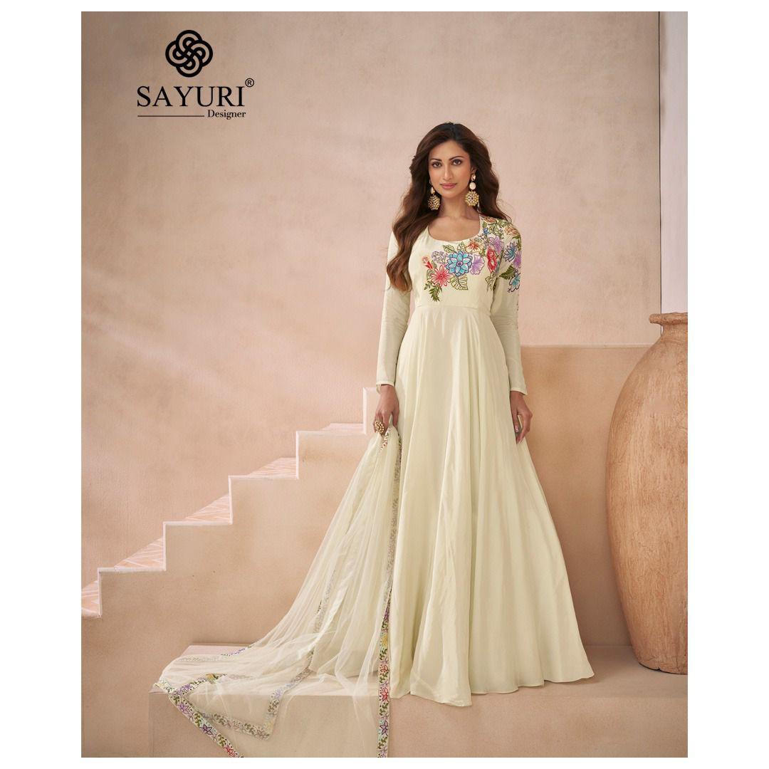 Diva Sayuri Premium Silk Gown Dupatta Set Exporter Gujarat