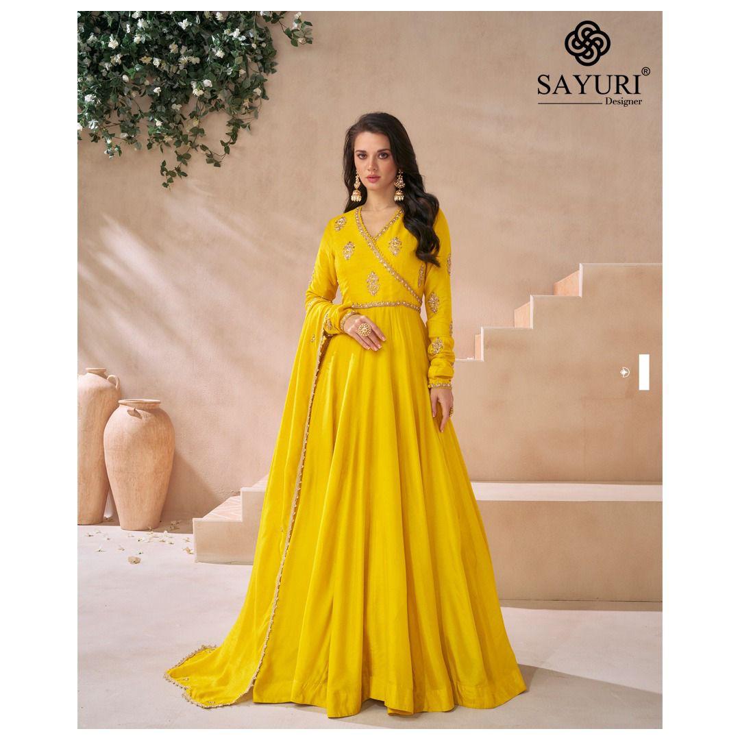 Diva Sayuri Premium Silk Gown Dupatta Set Exporter Gujarat
