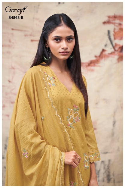 Divanshi S4868 Ganga Bemberg Plazzo Style Suits Wholesaler Gujarat