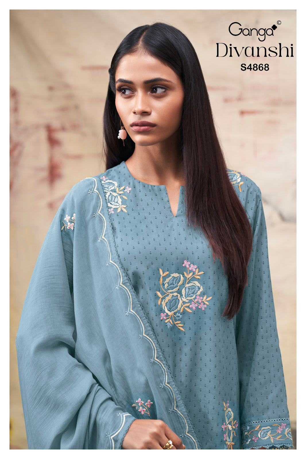 Divanshi S4868 Ganga Bemberg Plazzo Style Suits Wholesaler Gujarat