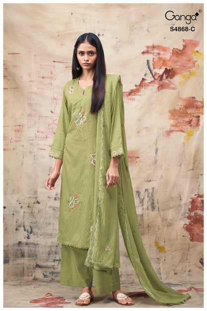 Divanshi S4868 Ganga Bemberg Plazzo Style Suits Wholesaler Gujarat