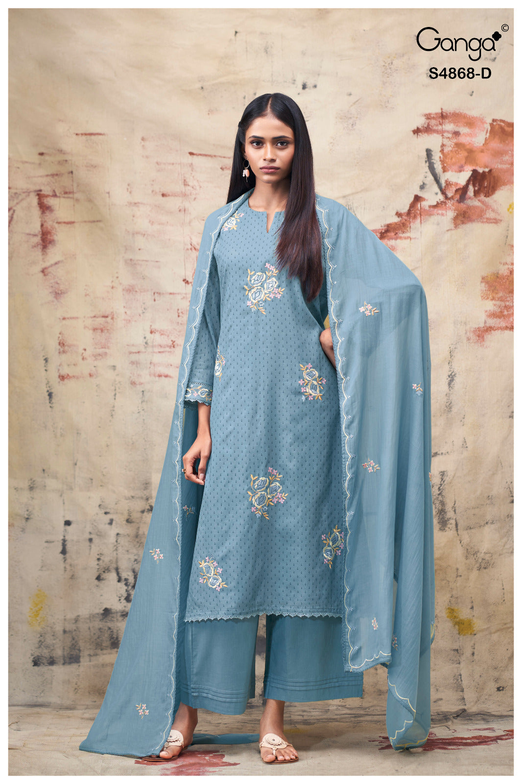 Divanshi S4868 Ganga Bemberg Plazzo Style Suits Wholesaler Gujarat