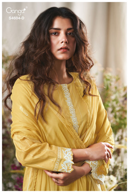 Divena 4604 Ganga Cotton Pant Style Suits Exporter Ahmedabad