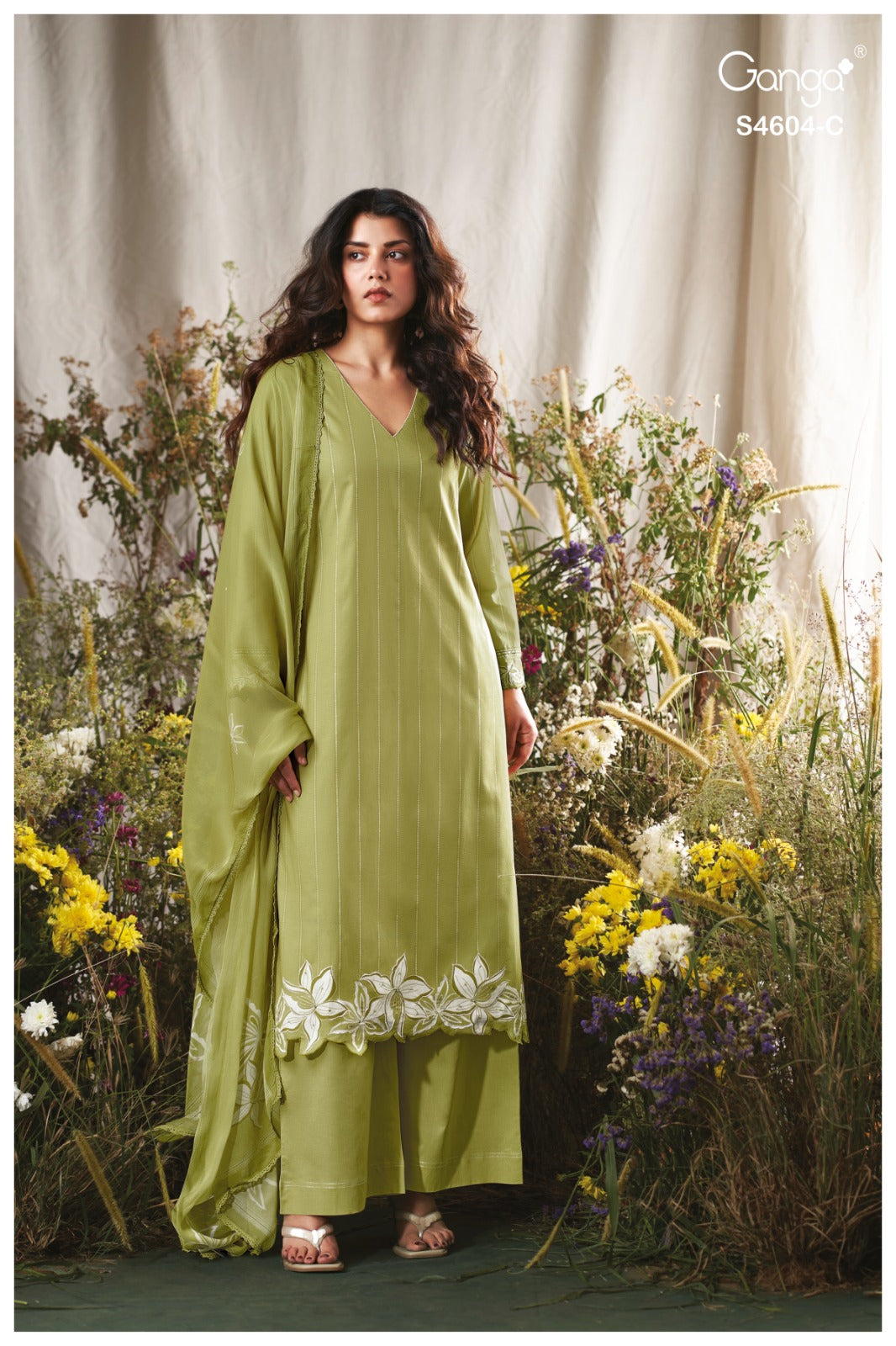 Divena 4604 Ganga Cotton Pant Style Suits Exporter Ahmedabad