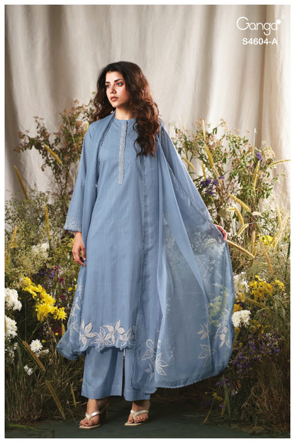 Divena 4604 Ganga Cotton Pant Style Suits Exporter Ahmedabad