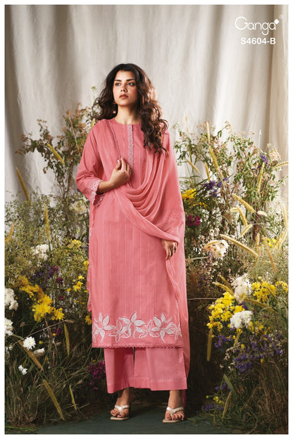 Divena 4604 Ganga Cotton Pant Style Suits Exporter Ahmedabad