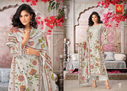 Divine Bloom Vol 2 Karachi Prints Pure Linen Pant Style Suits Manufacturer Ahmedabad