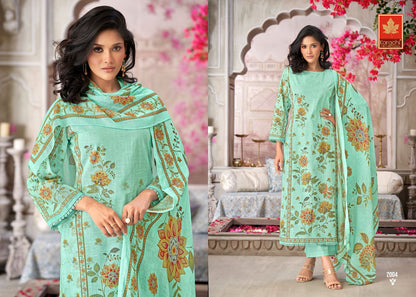 Divine Bloom Vol 2 Karachi Prints Pure Linen Pant Style Suits Manufacturer Ahmedabad