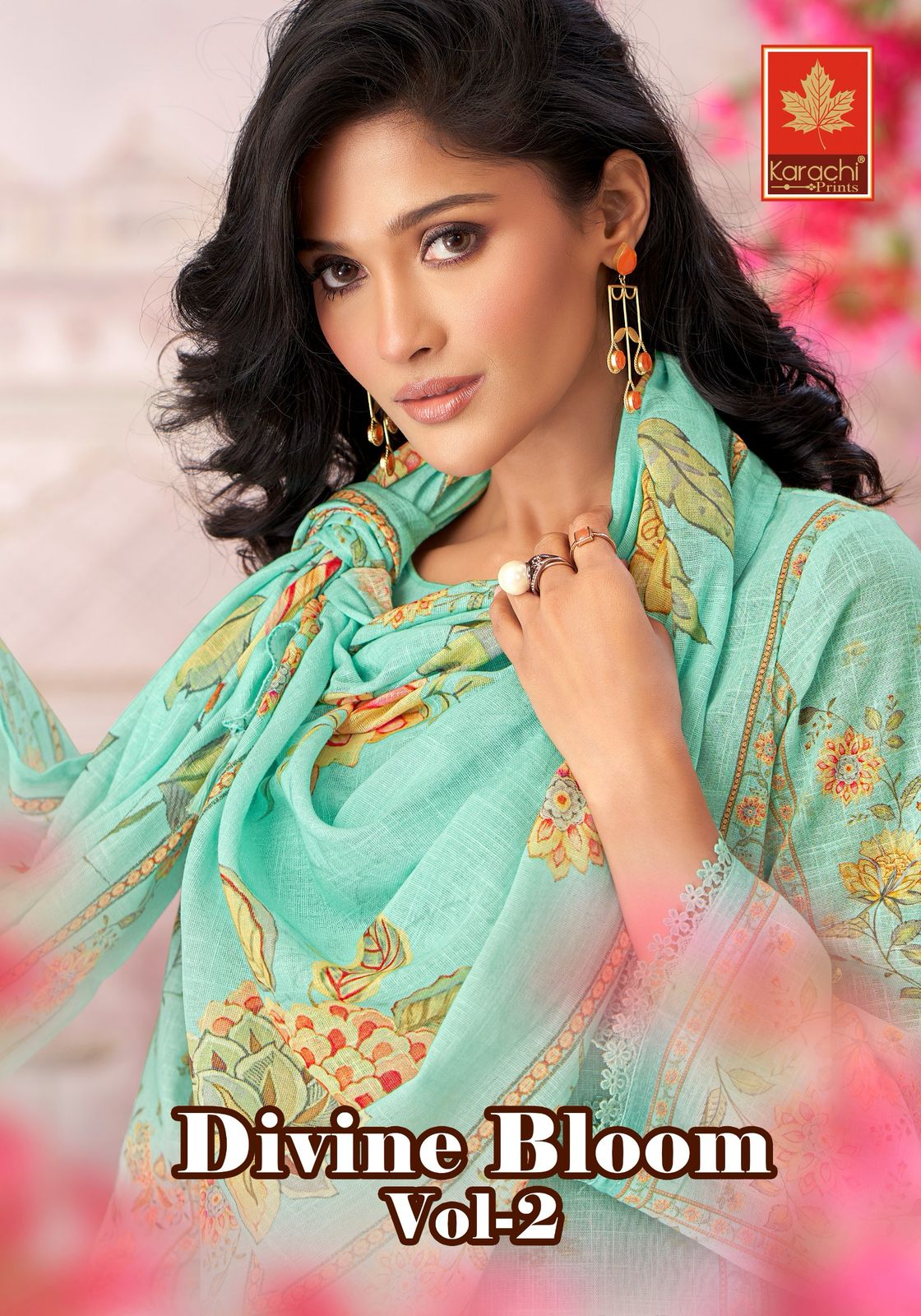 Divine Bloom Vol 2 Karachi Prints Pure Linen Pant Style Suits Manufacturer Ahmedabad