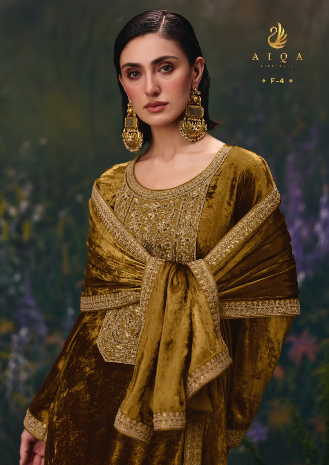 Divine Elegance Aiqa Viscose Velvet Suits Wholesale