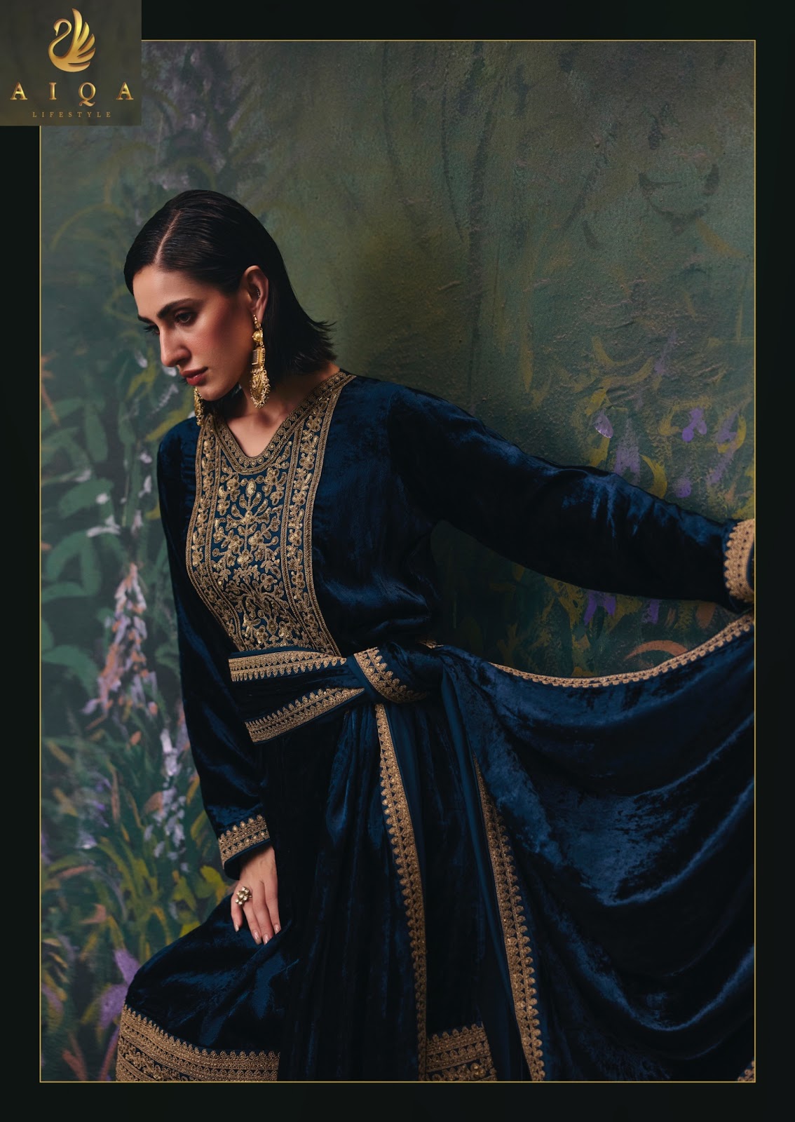 Divine Elegance Aiqa Viscose Velvet Suits Wholesale