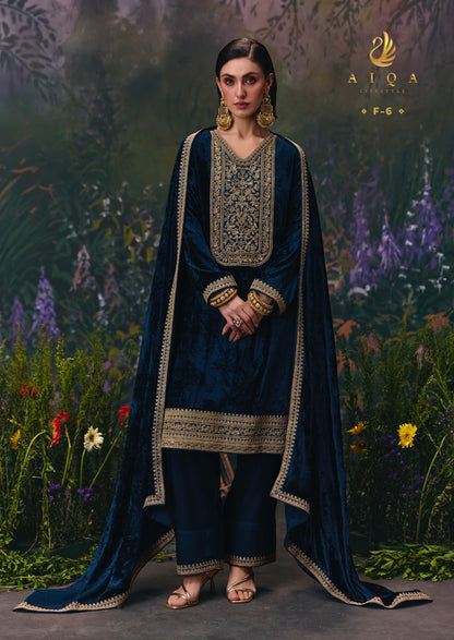 Divine Elegance Aiqa Viscose Velvet Suits Wholesale