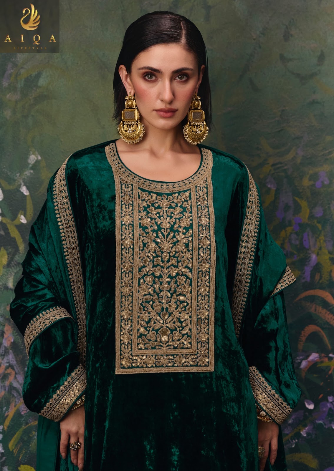 Divine Elegance Aiqa Viscose Velvet Suits Wholesale