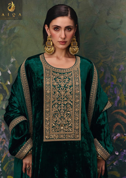 Divine Elegance Aiqa Viscose Velvet Suits Wholesale