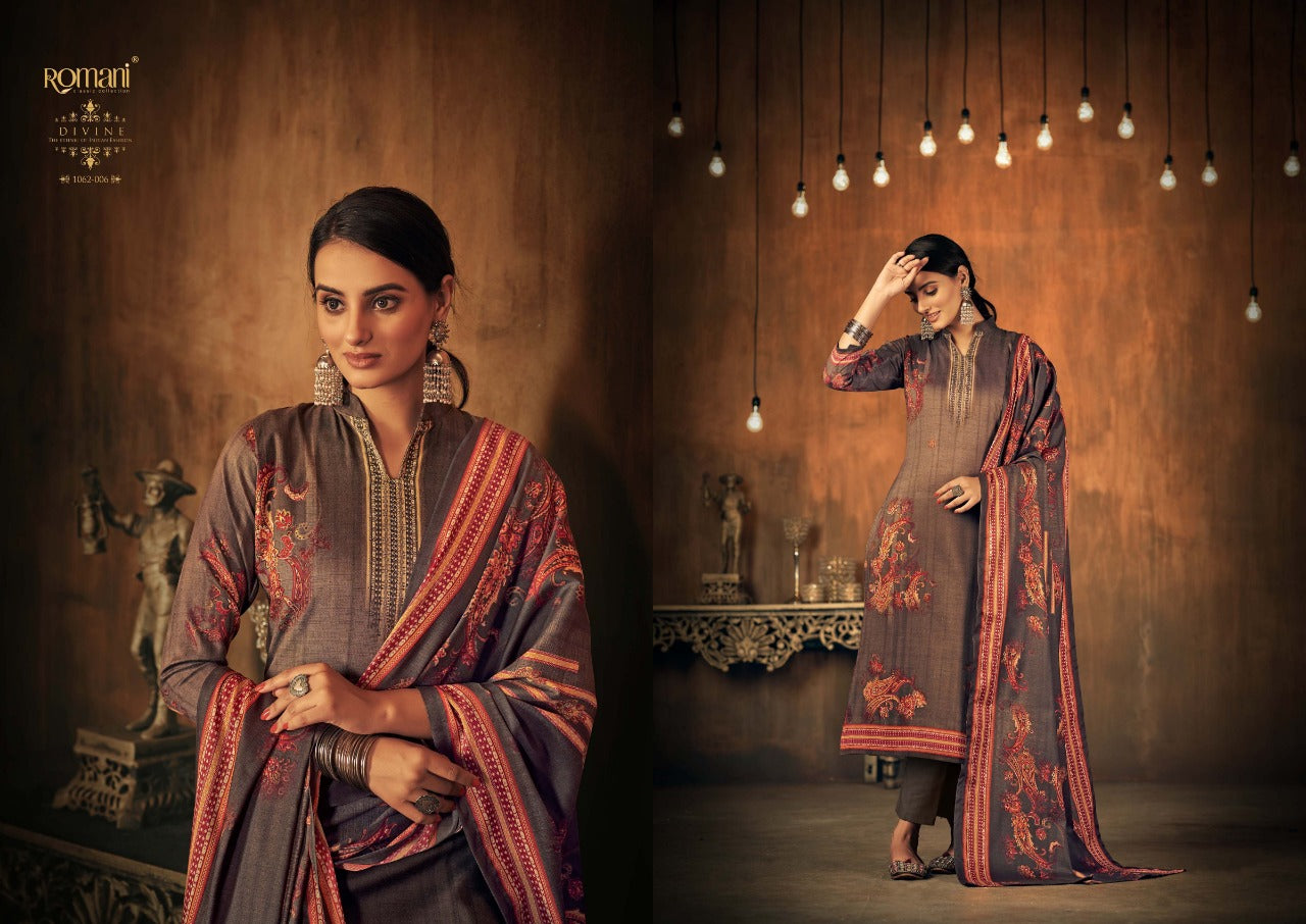 Divine Romani Pashmina Suits Wholesale Price