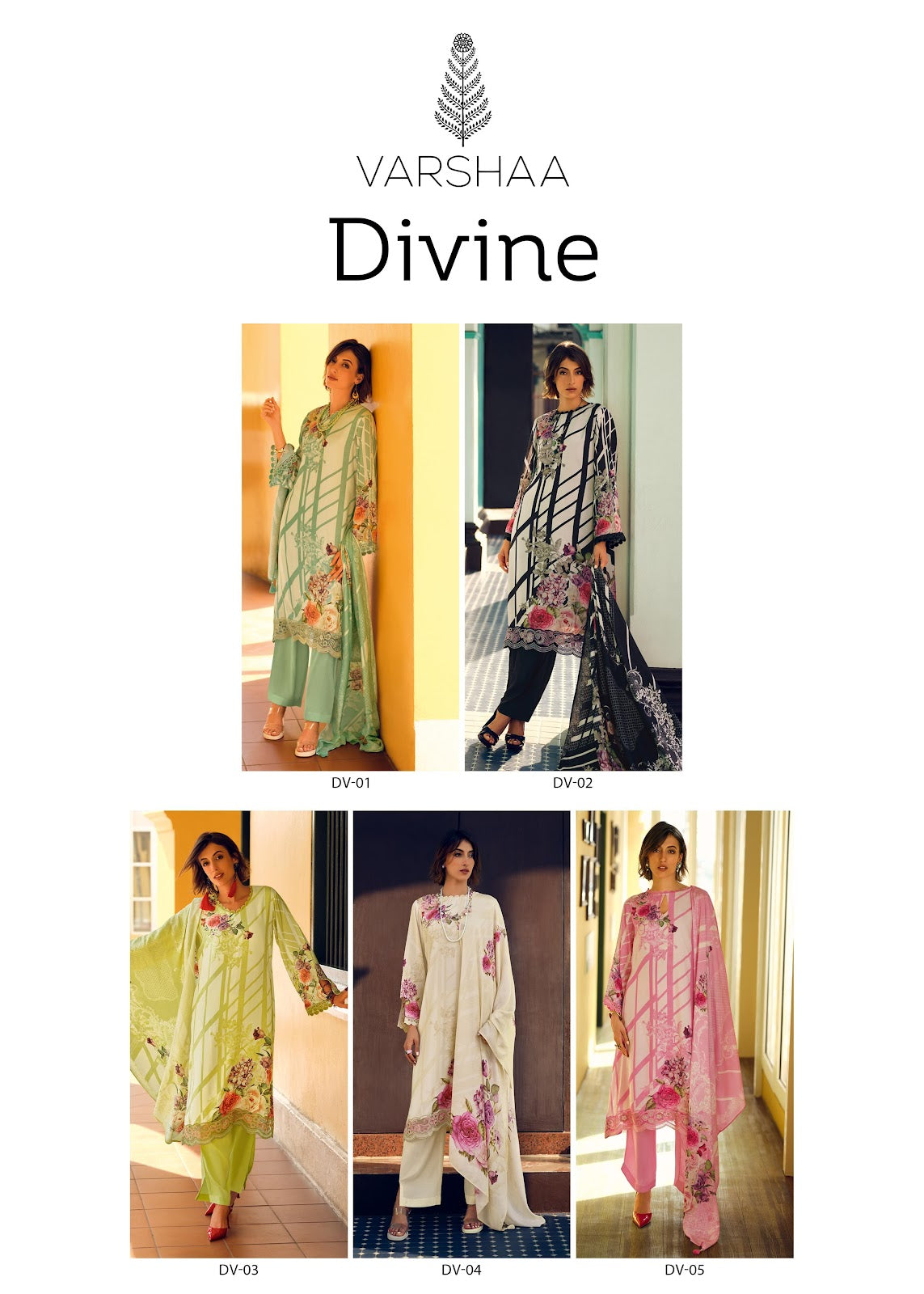 Divine Varsha Fashions Viscose Muslin Pant Style Suits Wholesale Price