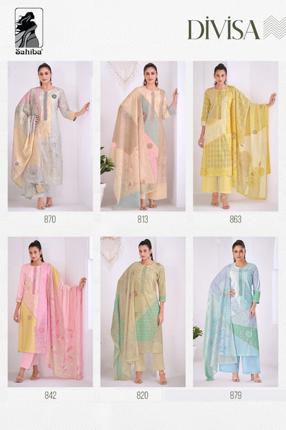 Divisa Sahiba Pure Cotton Pant Style Suits Exporter India