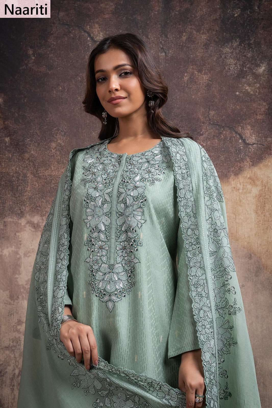 Divshi Naariti Chanderi Silk Pant Style Suits Exporter India