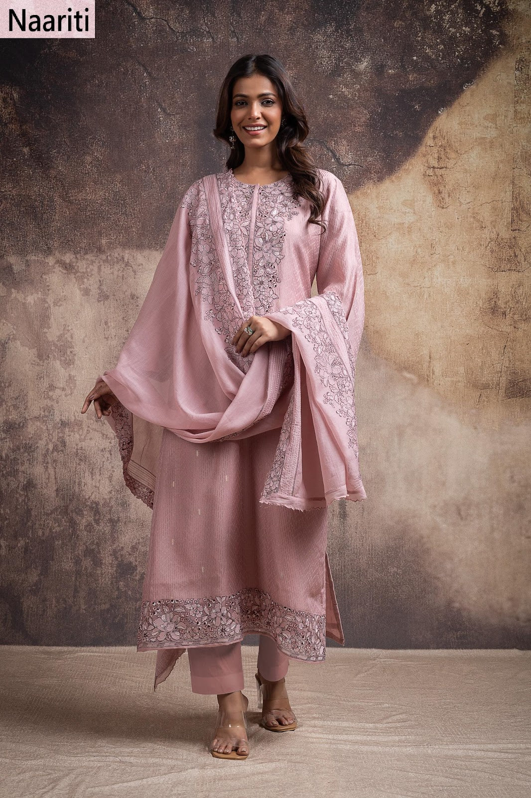 Divshi Naariti Chanderi Silk Pant Style Suits Exporter India