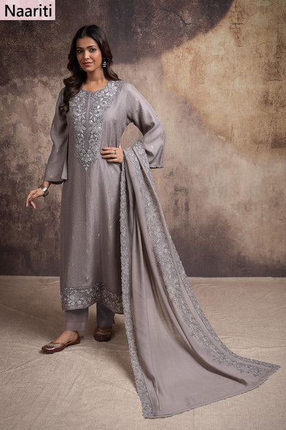 Divshi Naariti Chanderi Silk Pant Style Suits Exporter India