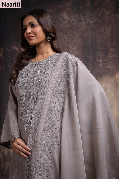Divshi Naariti Chanderi Silk Pant Style Suits Exporter India
