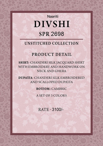 Divshi Naariti Chanderi Silk Pant Style Suits Exporter India