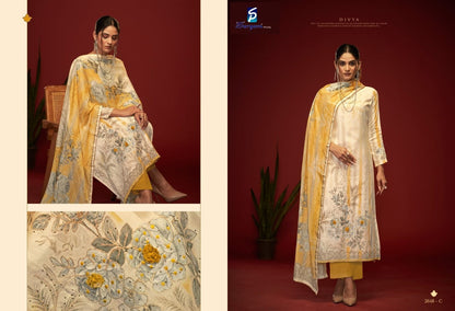 Divya Cotton Sargam Prints Pure Lawn Pant Style Suits Wholesaler Ahmedabad