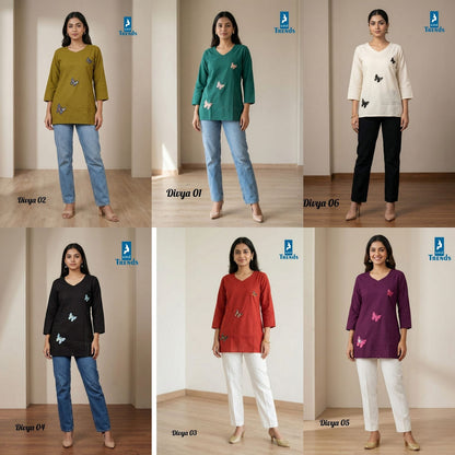Divya Kaya Trends Cotton Fancy Tops Manufacturer Ahmedabad